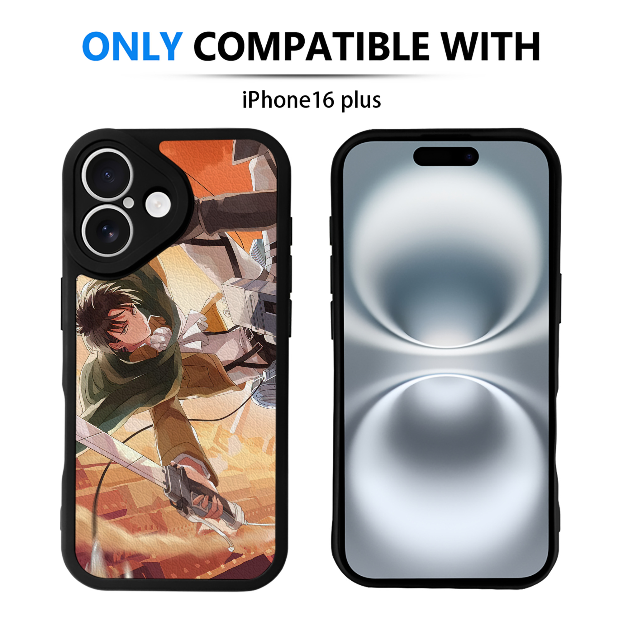 （画像用） 進撃の巨人 Attack on Titan 【iPhone 16シリーズ対応】シリコンスマホケース（レザー調） 材質：シリコン